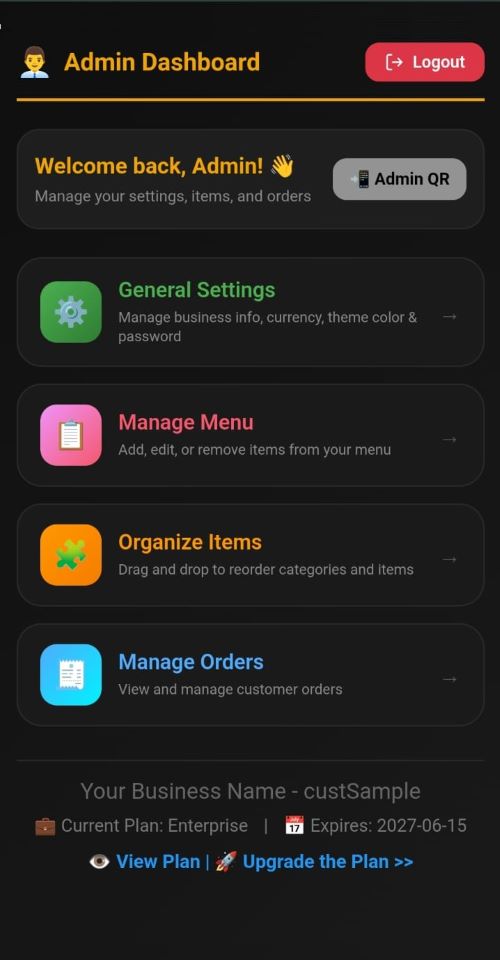 Admin Dashboard